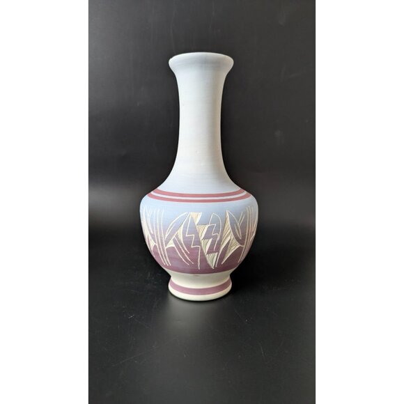 Mesa Verde Navajo Pottery Vase Signed By Artist With Geometric Design - Picture 9 of 14